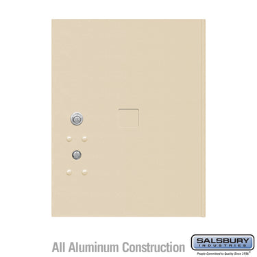 Replacement Parcel Locker Door and Tenant Lock - for Standard 5 High (PL5) 4C Horizontal Parcel Locker - with (3) Keys - Sandstone